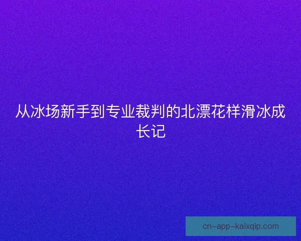 从冰场新手到专业裁判的北漂花样滑冰成长记 从冰场新手到专业裁判的北漂花样滑冰成长记